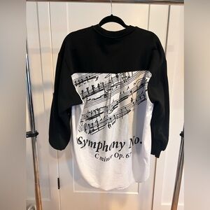 Zara mixed fabric sweatshirt